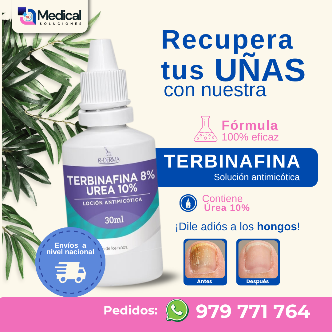 TERBINAFINA 8% para eliminar hongos de la uña