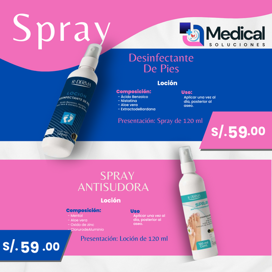 Spray Desinfectantes de Pies