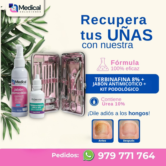 TERBINAFINA8% + JABON ANTIMICOTICA + KIT PODOLOGICO
